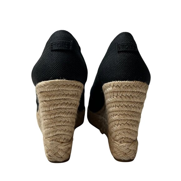 TOMS Women’s Michelle Wedge Sandals – Size 7 – Black - Picture 3 of 5